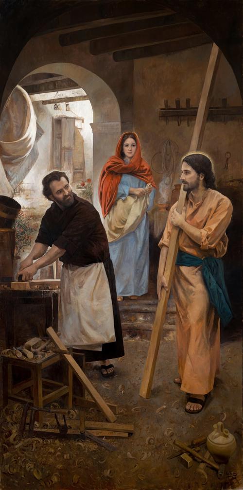 La sagrada Familia en el Taller, una de las obras del tempo de Cayal&aacute;. (Foto: Ra&uacute;l Berzosa)