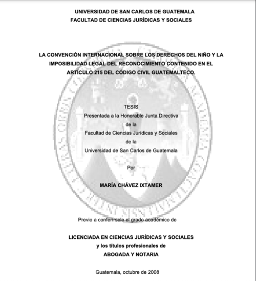 Tesis de Ixtamer sobre los derechos del ni&ntilde;o.  (Foto: captura de pantalla)