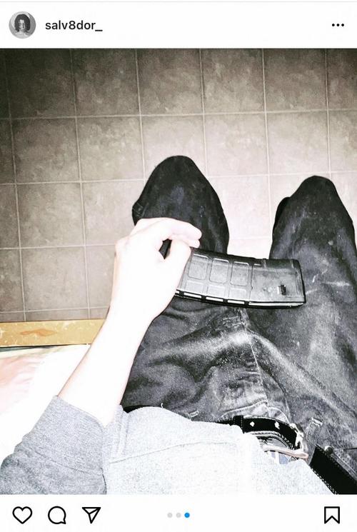 Salvador Ramos presumió en Instagram el arma que había adquirido recientemente. 
