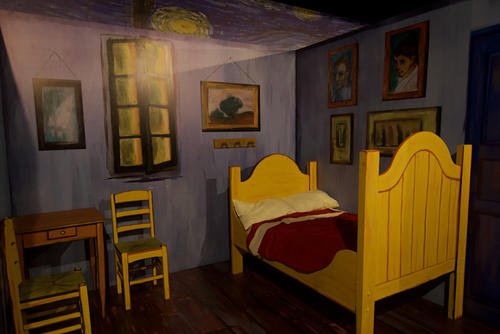 "El dormitorio en Arlés", espacio donde puedes tomarte fotografías. (Foto: Selene Mejía/Soy502)