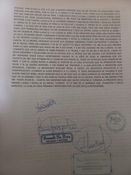 Esta es la segunda denuncia que Carolina Montenegro colocó el 7 de noviembre en el MP de Santa Lucía Cotzumalguapa. (Foto: Soy502)