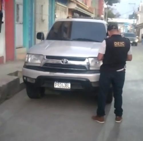 El carro fue recuperado en Quich&eacute;. (Foto: PNC)