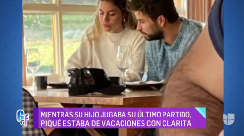 Piqué junto a Clara Chía en un restaurante. (Foto: captura de video)