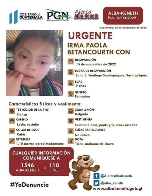 Localizan a menor que tenía activa una alerta Alba-Keneth. (Foto: Alerta Alba-Keneth)