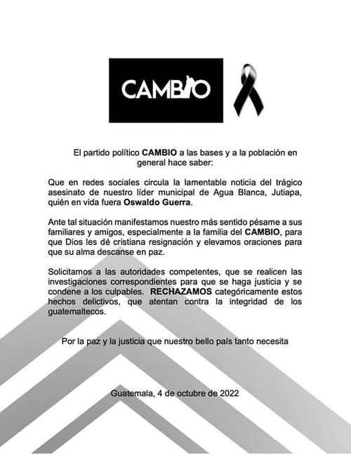 partido cambio, manuel baldiz&oacute;n, oswaldo guerra