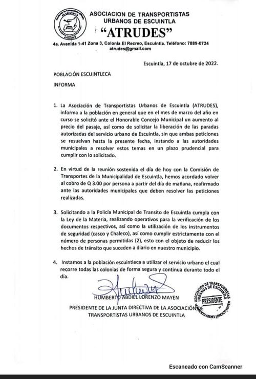pasaje, escuintla, suben al pasaje, transporte p&uacute;blico