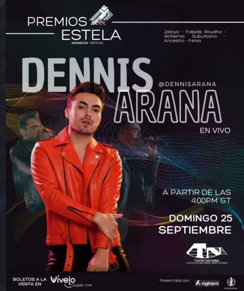 Dennis Arana será parte de los Premios Estela 2022. (Foto: Twitter)