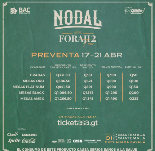 Precios en preventa. (Foto: Asa Promotions)