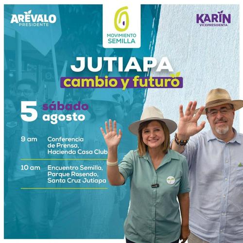 El binomio presidencial visitó el oriente del país este 5 de agosto. (Foto: Movimiento Semilla)