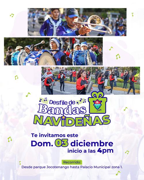 Desfile Navideño, Bandas navideñas, Guatemala