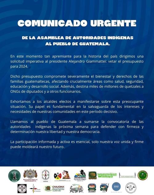 Autoridades Ancestrales, 48 Cantones, Gobierno de Guatemala