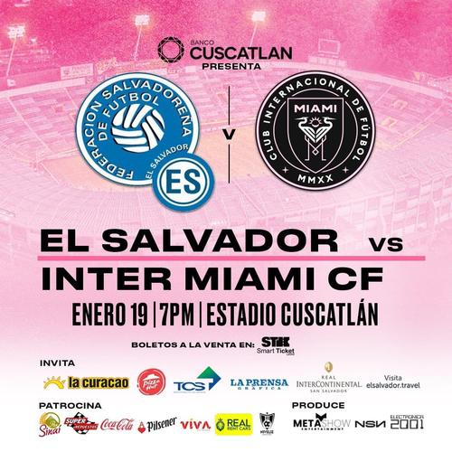 El Inter Miami enfrentará a El Salvador el 19 de enero a las 19:00 horas. 