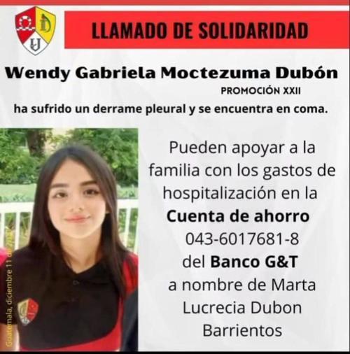 Wendy Moctezuma, estudiante, derrame, Liceo Javier