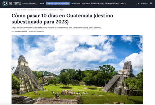 TheTravel recomienda visitar Guatemala. (Foto: captura de pantalla)