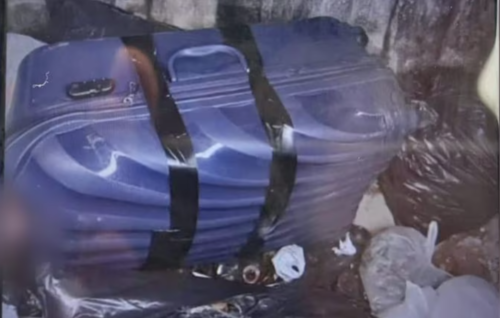 As&iacute; estaba el cuerpo de Valentina dentro del contenedor. (foto: Oficial)