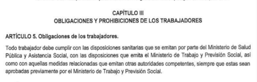 Estas eran las obligaciones de los trabajadores. (Foto: captura de pantalla)