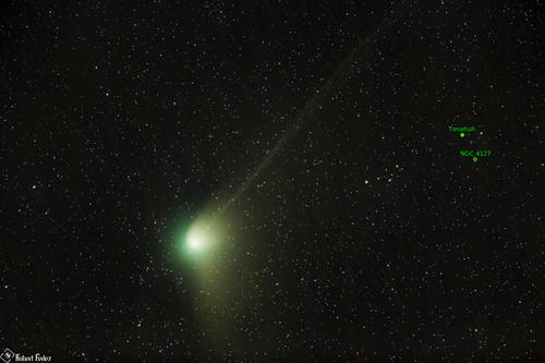 Cometa Verde, Robert Fedez, espacio