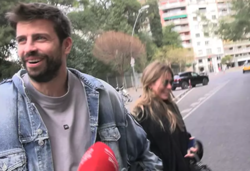 Piqué y Clara Chía se mostraron muy risueños ante la prensa. (Foto: Chance)