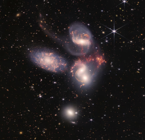 Quinteto de Stephan. (Foto: NASA)