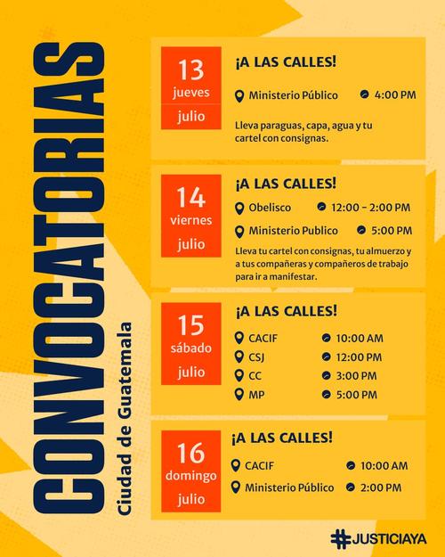 protestas, FECI, Semilla, TSE, Curruchiche, Bernardo Ar&eacute;valo