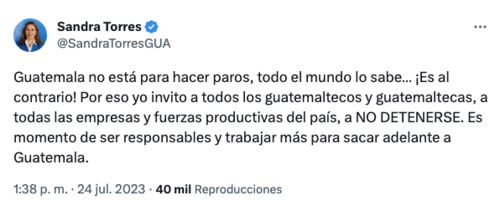 sandra torres, manifestación, paro nacional, elecciones guatemala