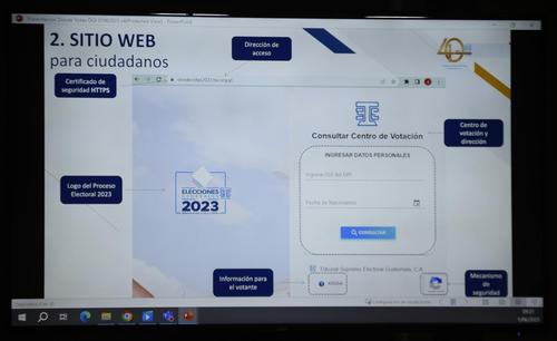 La página web para consultar en dónde votar. (Foto: Wilder López/Soy502)