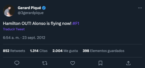 El tuit de Piqué que fue recordado por usuarios. (Foto: captura de pantalla)