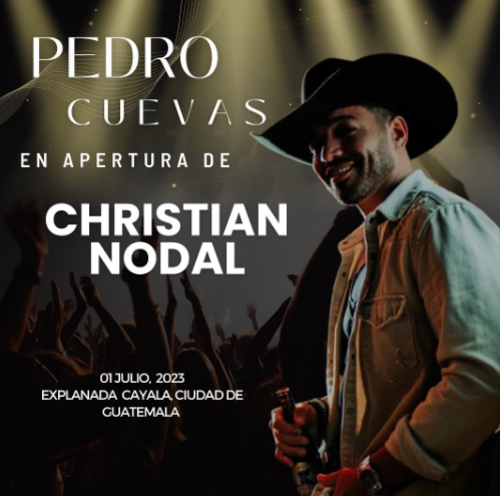 Pedro Cuevas será el encargado de abrir el concierto de Nodal. (Foto: Instagram/PedroCuevas)