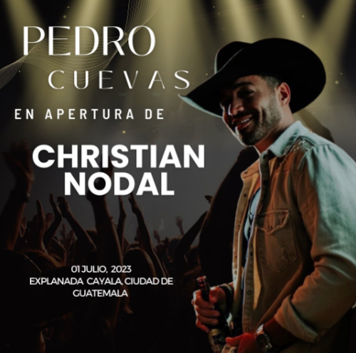 Pedro Cuevas ser&aacute; el encargado de abrir el concierto de Nodal. (Foto: Instagram/PedroCuevas)