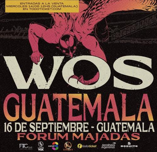 Afiche del concierto de WOS en Guatemala. (Foto: Redes sociales)
