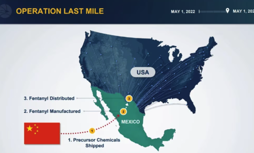 Las diligencias de la DEA les permiti&oacute; identificar los pasos de la red de distribuci&oacute;n de fentanilo que tienen el CDS y CJNG (Foto: Infobae)
