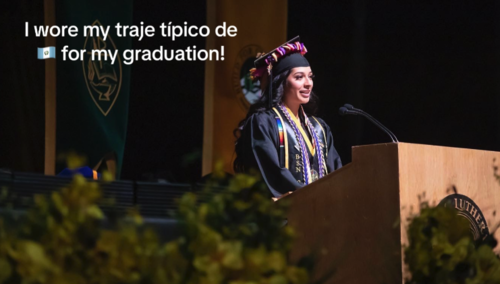 Cittli Zepeda "Use mi traje t&iacute;pico de Guatemala para mi graduaci&oacute;n".
