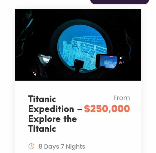 La empresa no ha suspendido sus viajes al Titanic. (Foto: captura de pantalla)