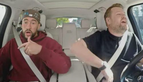 Bad Bunny hizo "carpool karaoke" con James Corden. (Foto: captura de video)
