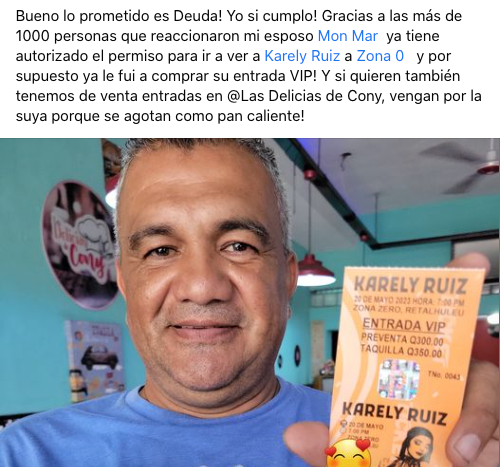 La guatemalteca cumpli&oacute; lo prometido. (Foto: captura de pantalla)