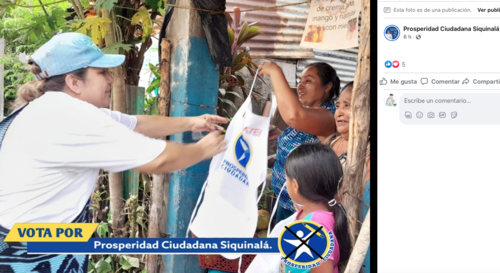 El partido ha obsequiado gabachas de cocina a los simpatizantes. (Foto: captura de pantalla)