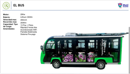 El bus tiene capacidad para 14 personas incluyendo al piloto. (Foto: Municipalidad de Guatemala)