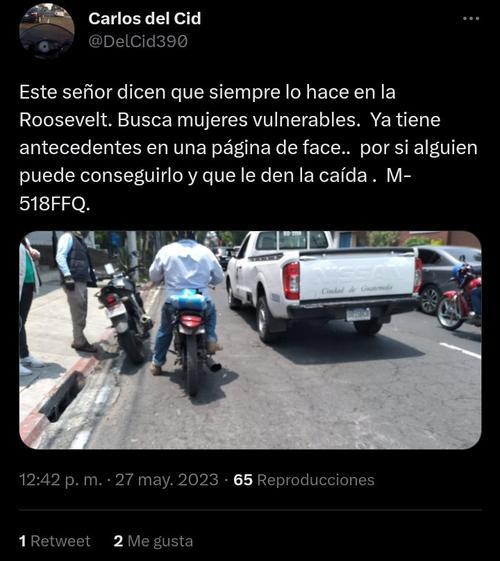 Roosevelt, agresi&oacute;n, motorista, tr&aacute;ficoGT
