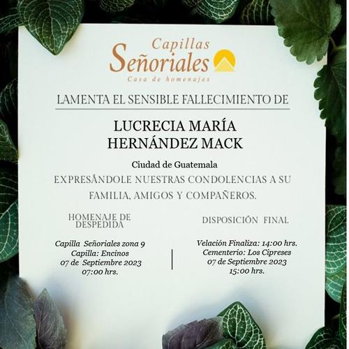 Hern&aacute;ndez Mack ser&aacute; velada en Capillas Se&ntilde;oriales. (Foto: Capillas Se&ntilde;oriales)