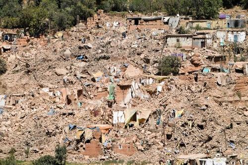 El terremoto ocurri&oacute; la noche del viernes 8 de septiembre de 2023. (Foto: AFP)