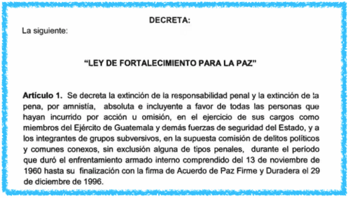 congreso, amnistía, independencia de jueces, guatemala