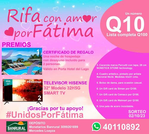 Lo recaudado será para ayudar a Fátima en su próxima operación. (Foto: Unidos por Fátima)