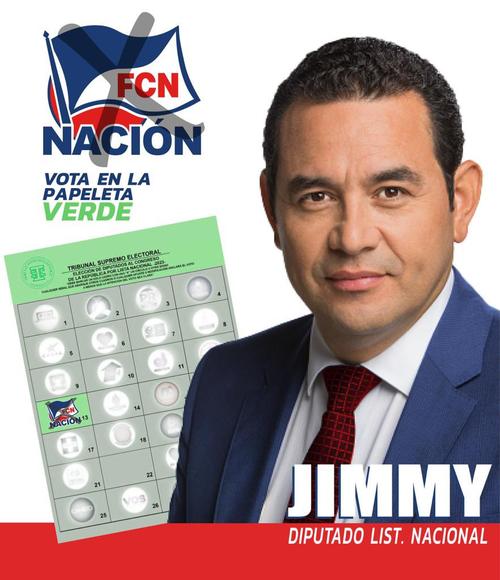 Jimmy Morales fue candidato a diputado por el Listado Nacional. (Foto: captura de pantalla)