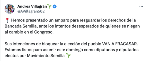 semilla, bancada, suspensión, congreso, cambio de mando, guatemala