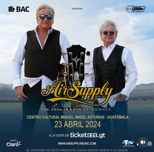 Air Supply, rock, Guatemala, concierto 