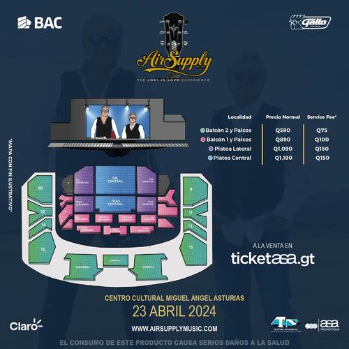 Air Supply, concierto, Guatemala