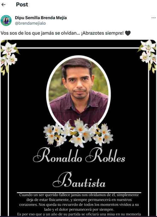 Ronaldo Robles, trágico fallecimiento, Guatemala 