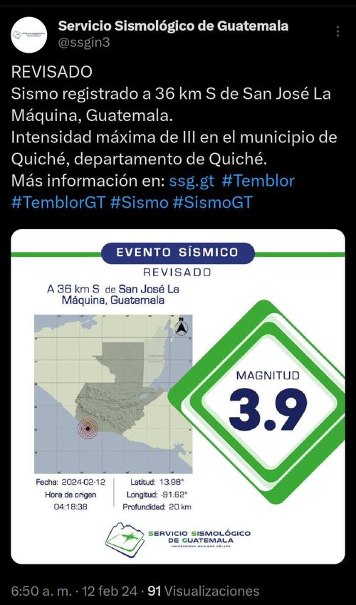 Foto: Servicio Sismol&oacute;gico de Guatemala