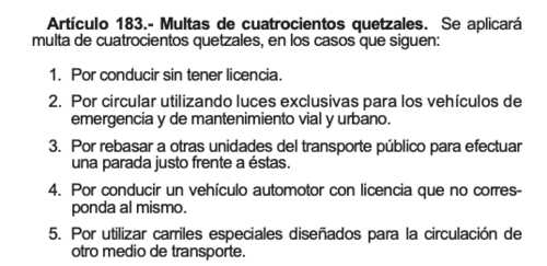 Transmetro, PMT,  multas, Calzada Aguilar Batres