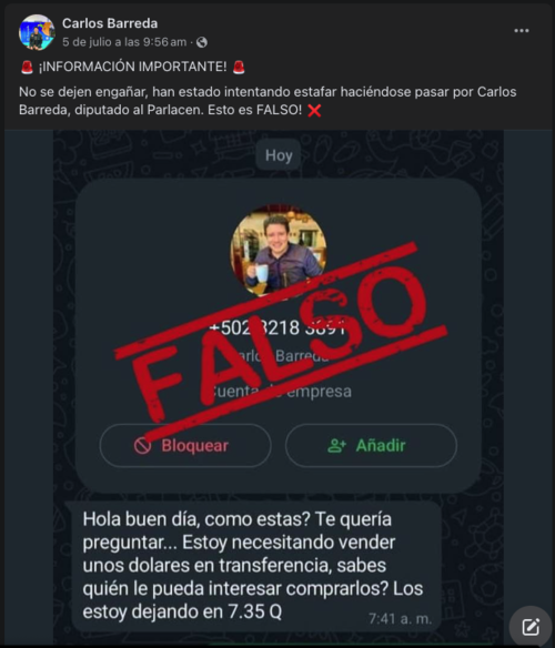 whatsapp, clonaci&oacute;n, hackeo, suplantaci&oacute;n de identidad, jaqueo, estafa, guatemala
